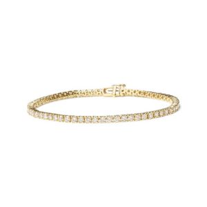 14kt Yellow Gold 3.00cttw 4 Prong Set Round Brilliant cut Diamond Tennis 7.25" Bracelet (J-K Color, I1-I2 Clarity)  $4205