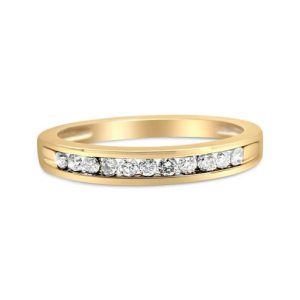 10kt Yellow Gold, Channel set Diamond Eternity Ring