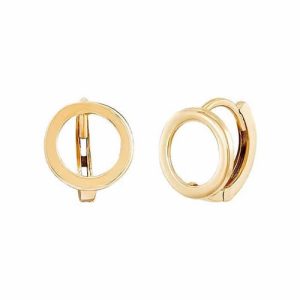 14KT Yellow Gold Circle Earrings