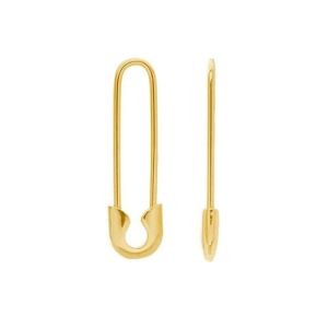 14KT Yellow Gold Safety Pin Earrings