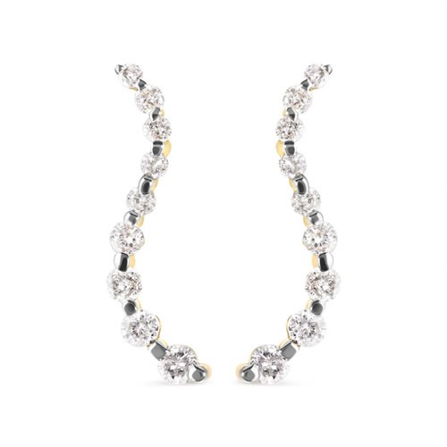 14kt Yellow Gold, Graduated Diamond Journey Earrings